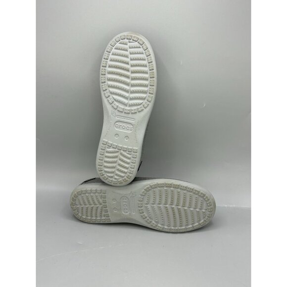 Crocs Santa Cruz 2 Luxe Canvas Loafers Gray Mens 9 Comfortable Casual Shoes - Picture 7 of 9